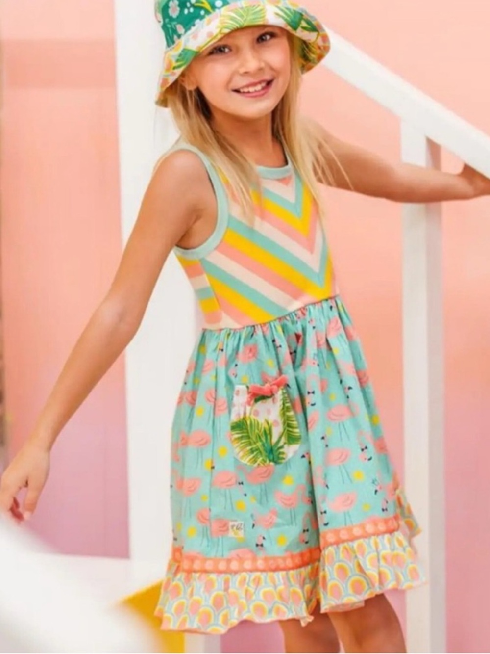 Wildflowers Flamingo Dress Size 6